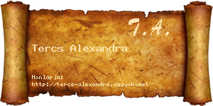 Tercs Alexandra névjegykártya